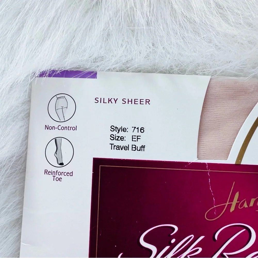 Hanes Silk Reflections VINTAGE NEW Slightly Imperfect Hosiery in Travel Buff  EF